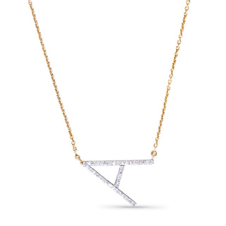 Diamond Assymetrical Letter Necklace (S)