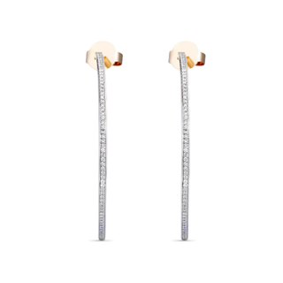 Large Diamond Classic Hoops