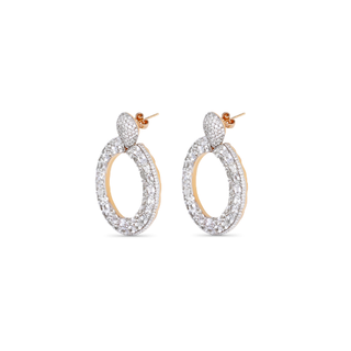 White Sapphire Hoops