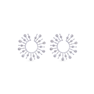 Sun Burst Diamond Earrings
