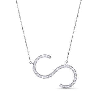 Diamond Assymetrical Letter Necklace (L)