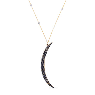 Black Diamond Crescent Pendant