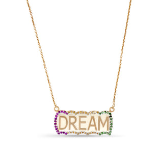 Diamond Enamel Necklace