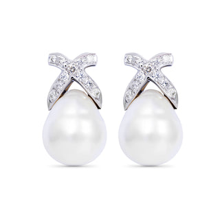 Pearl and Diamond Earrings