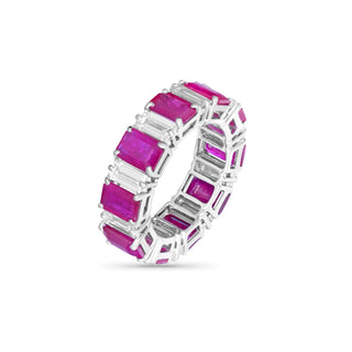 Ruby and diamond band